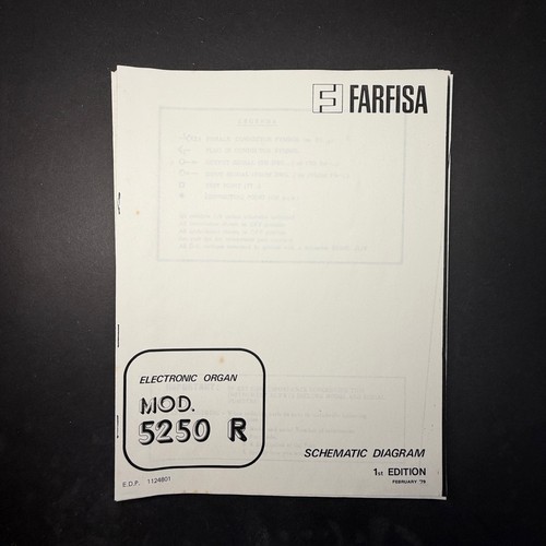 Vintage farfisa model 5250 - 5250, r