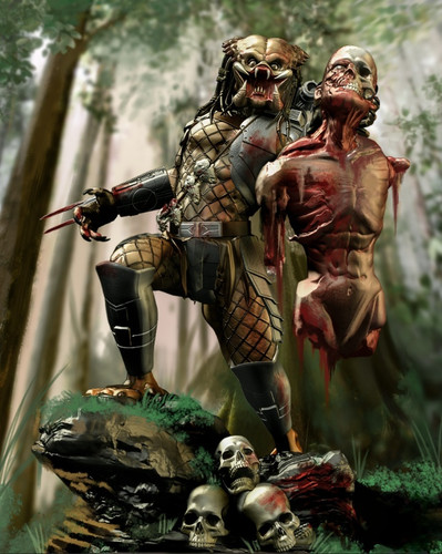 Predator hunter statue model - predator,