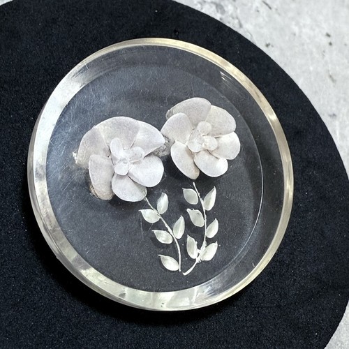 Vintage floral lucite brooch - vintage,