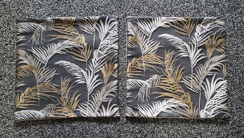 Dunelm palm charcoal cushion - dunelm,