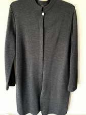 Marks and Spencer St Michael Dark Grey Wool blend Cardigan Coat Uk 18.