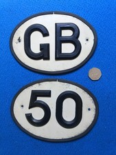 Vintage car badge and 50 - vintage, gb