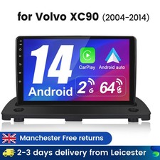 For Volvo XC90 2004-2014 9" CarPlay Android 14 Car Stereo Radio GPS 2+64GB BT FM