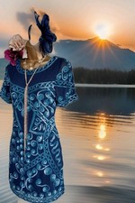 frock and frill Asos blue