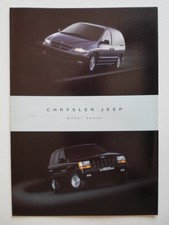CHRYSLER & JEEP orig 1996 UK Mkt Sales Brochure with Dodge Viper GTS & Prowler