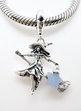 Witch On Broom Dangle Charm