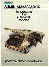 Austin Ambassador 1983-1984 UK Market Brochure 1.7 & 2.0 L, HL, HLS, Vanden Plas