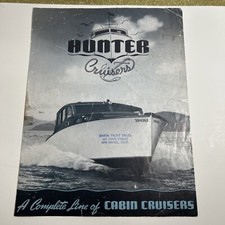 The Everett Hunter Boat Co. Complete Line Cabin Cruisers Boating Catalog Vintage