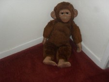VINTAGE PEDIGREE TALKING CUDDLY MONKEY CHIMP