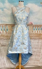 Occasion Dress 10 12 Blue Gold