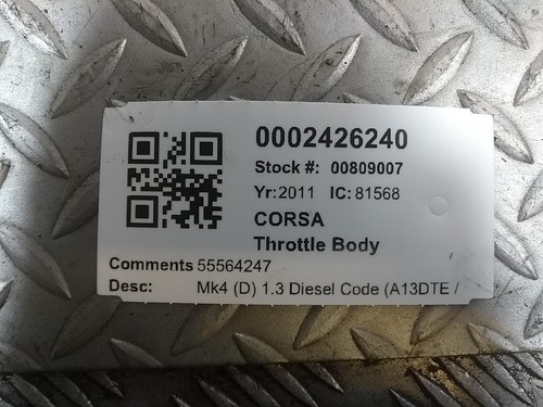 Vauxhall corsa throttle body - vauxhall,