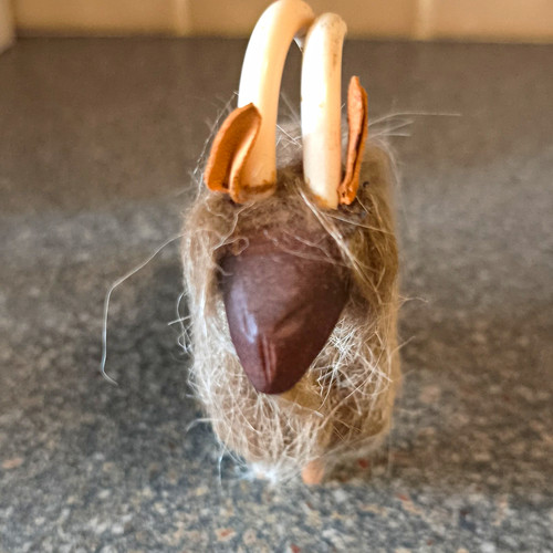 Goat animal figurine brown fur - goat,
