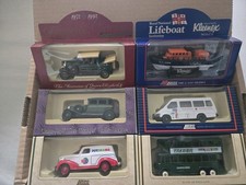 6 Lledo, Days Gone Promotional Vintage Models, boxed. Lifeboat, Scouts, Tetley 