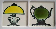 TWO RETRO MID CENTURY CRISTAL
