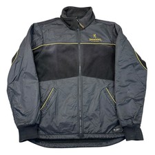 Browning Fishing Jacket XI-Dry Soft Shell Y2K Black Mens Large