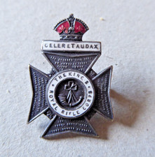 Vintage enamel  sweetheart badge The King`s Royal Rifle Corps - KC
