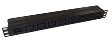 8 way IEC C19 PDU with C20 Power Inlet  for *DETACHABLE LEAD* 1U 19" Rackmount
