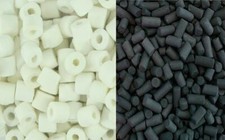 Ceramic rings carbon pellets - rings,