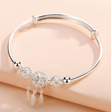 Silver dreamcatcher charm - silver,