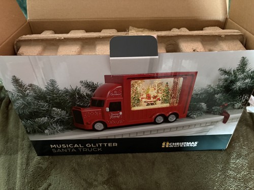 Musical glitter santa truck - glitter,