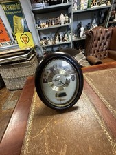 Vintage Retro Metamec Floral Oval Quartz Wall Clock With Pendulum