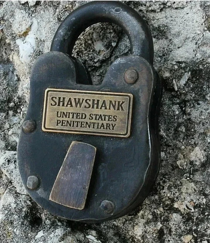 Antique style padlock brass - antique,