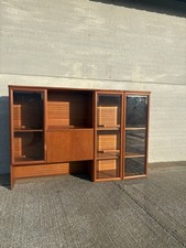 Mid Century Modern Wall Unit by Morris of Glasgow Bookcase Drinks Cabinet 1960s