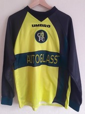 Chelsea FC Goalkeeper Jersey Shirt Vintage 1997/1998 Autoglass Youth Long Sleeve