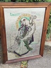 Vintage Big Hairdressing Salon Product Advertising Mirror-Edwards Harlene Hair..
