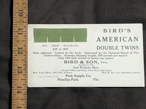 Advertising slate shingles