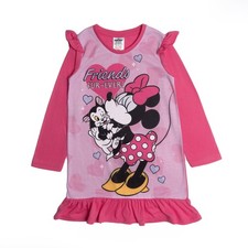 Disney Classic Minnie Mouse Nightdress Nighty Nightie Nightwear Pjs Long Sleeve