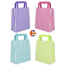 20 Striped Flat Handle Bags ~