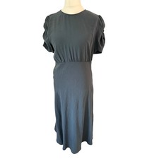 Primark Cares Grey Puff Sleeve Maxi Dress – Size L (UK 14–16) BNWT