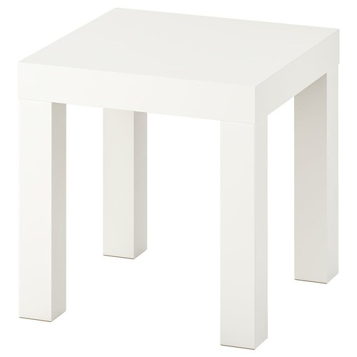 Ikea white side table 35cm - table,