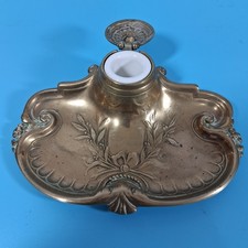 Antique Desktop Brass Ink