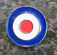 Mod 1960s Target Metal Pin Badge