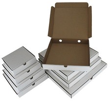 PIZZA BOXES ☆ TAKEAWAY FAST FOOD CAKE PACKAGING WHITE ☆ SIZE RANGE: 7 - 16 INCH