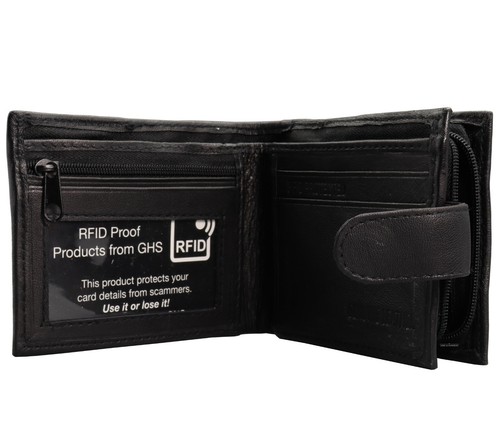 Mens leather wallet - wallet, rfid