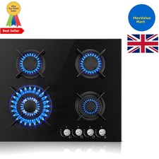 Sleek 60cm 4 Burner Black