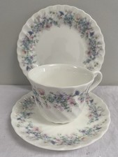 Vintage Wedgwood Angela Tea Cup, Saucer & Side Plates Trios