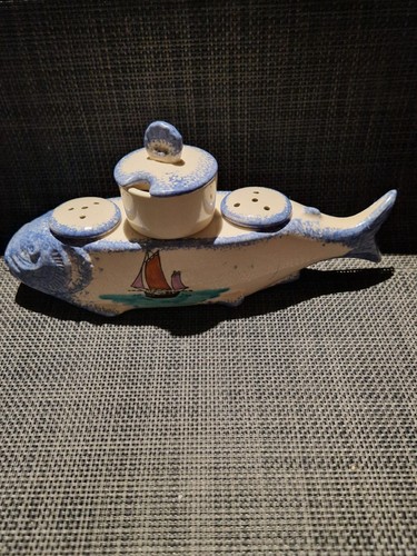 Vintage fish shaped ceramic - vintage,