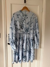 Erdem Blue Floral Cotton Dress