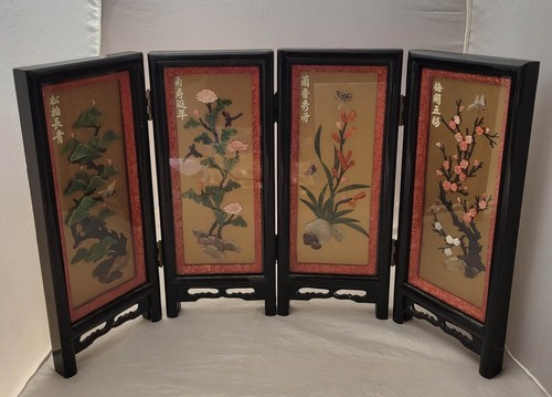 Oriental black lacquer panel - oriental, 4