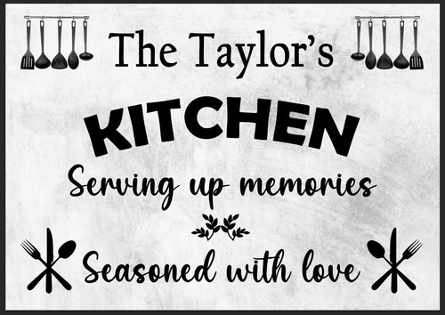 Personalised kitchen sign - personalised,