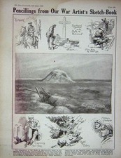 Original Old Vintage Print Ww1