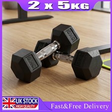 Hex Dumbbells Set 2 x 5kg Pair