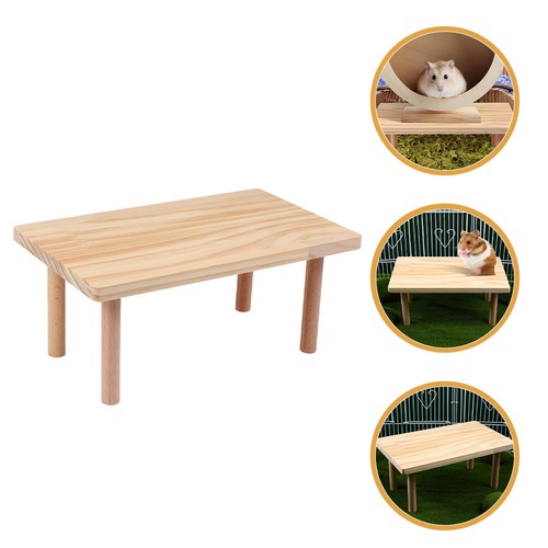 Solid wood hamster platform - wood,