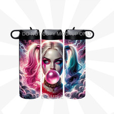 Harley Quinn Inspired 20 oz Stainless Steel Insulated Water Bottle Or Tumbler