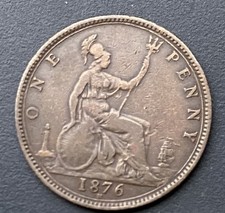 1876H Victoria Penny Coin