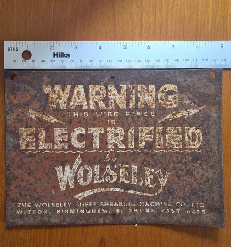 Vintage wolseley farming sign - vintage,